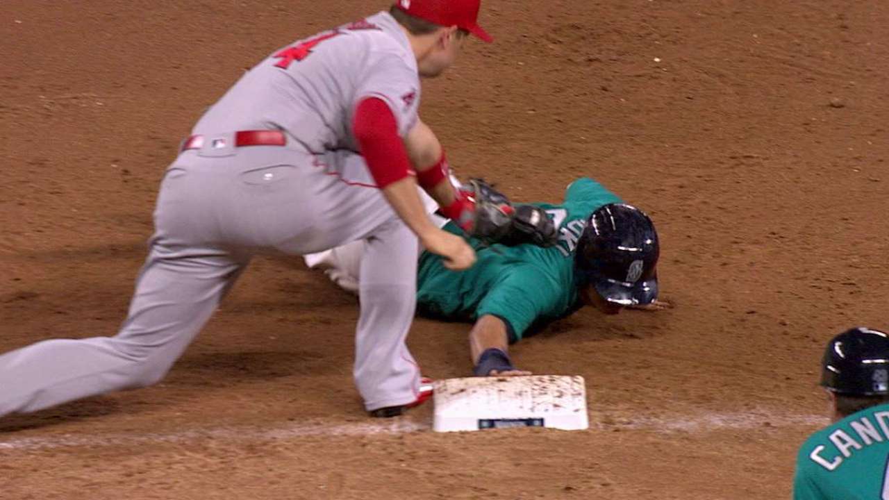 Aoki gets back to first