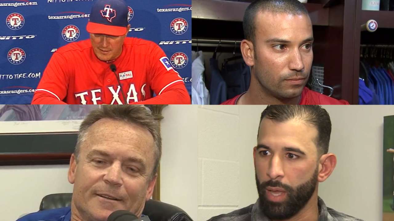 Blue Jays, Rangers on fracas