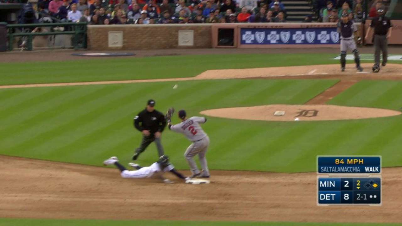 Maybin steals second