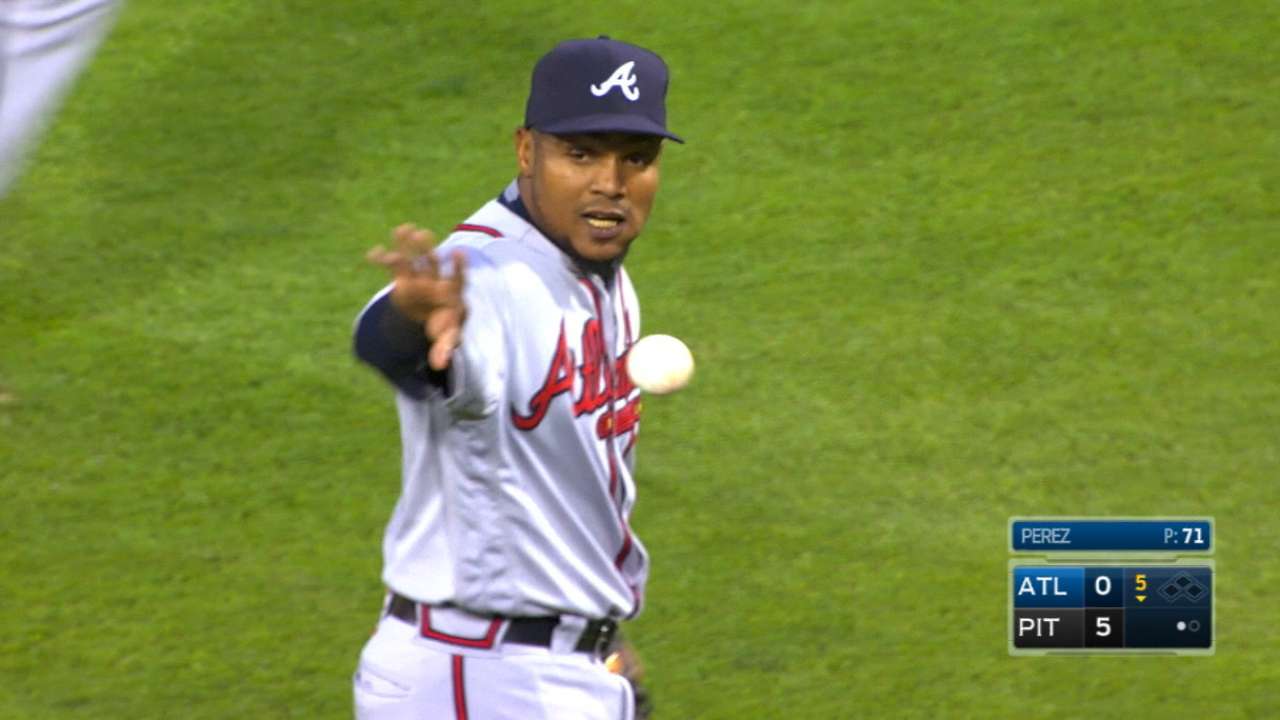 Aybar OK after chicken bone stuck in throat
