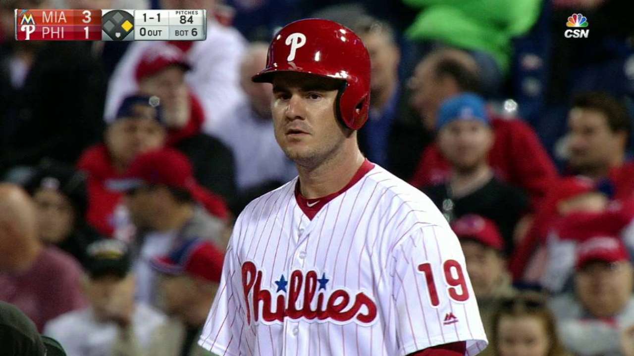 Joseph collects first Major League hit vs. Marlins