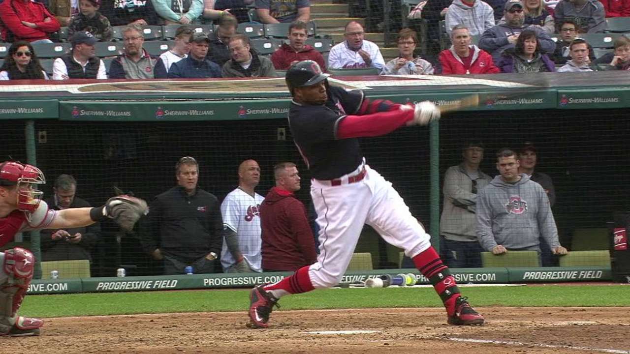 Tribe routs Reds with overwhelming offense