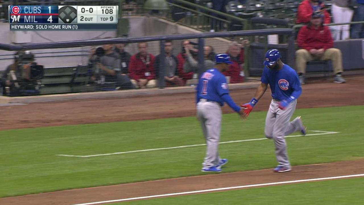 Heyward tweaks timing for first HR with Cubs