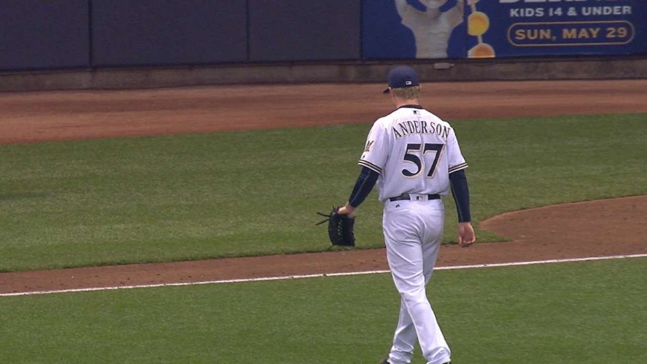 Anderson takes no-no into 8th
