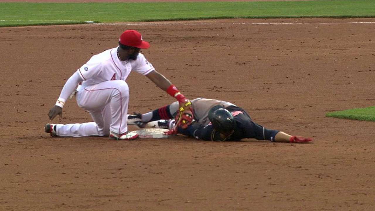 Indians challenge at second