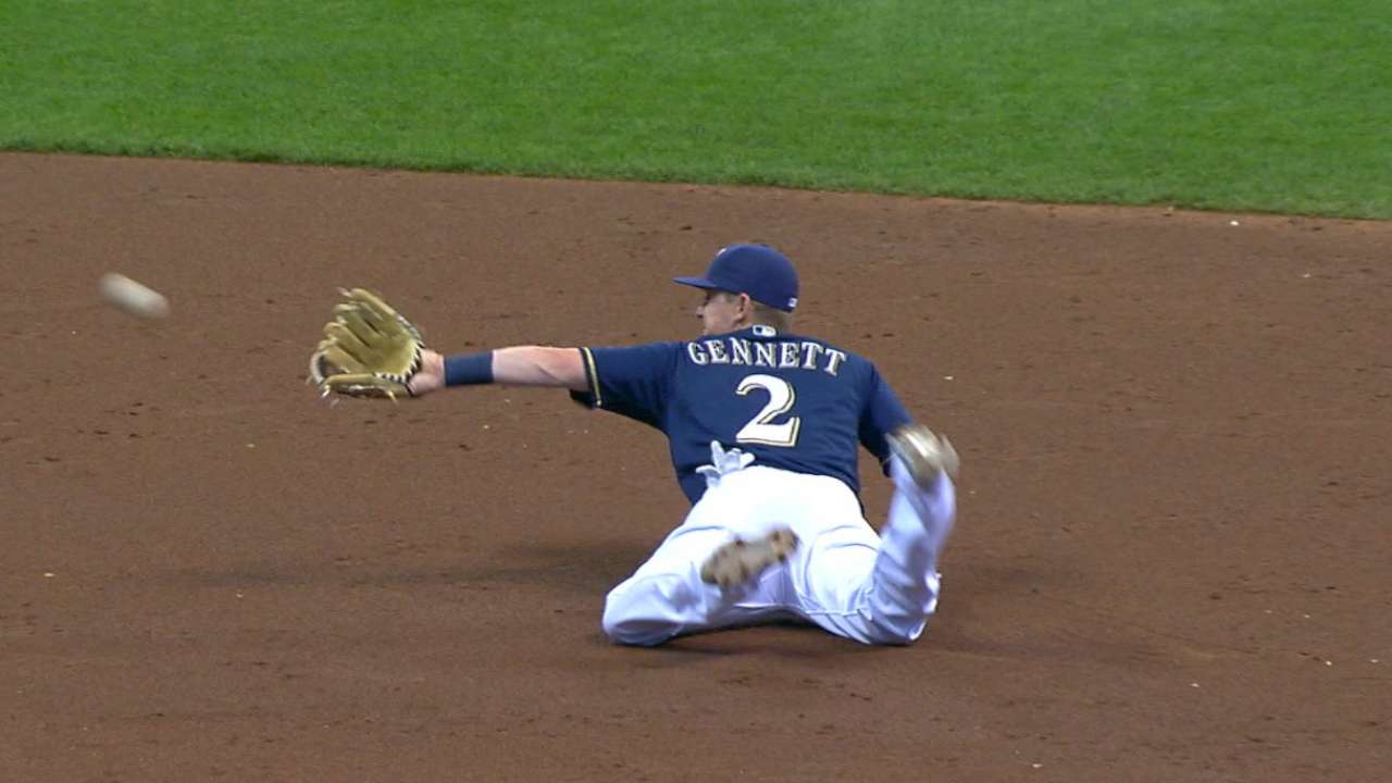 Must C: Gennett, Villar turn two