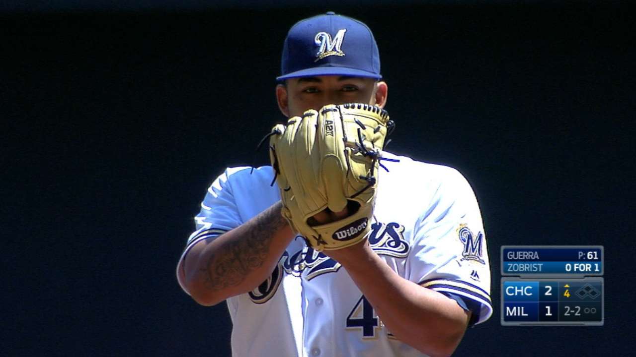 Brewers' starters offset Cubs' potent lineup