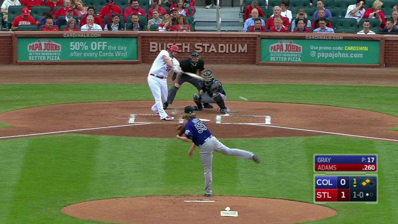 Adams' two-run single
