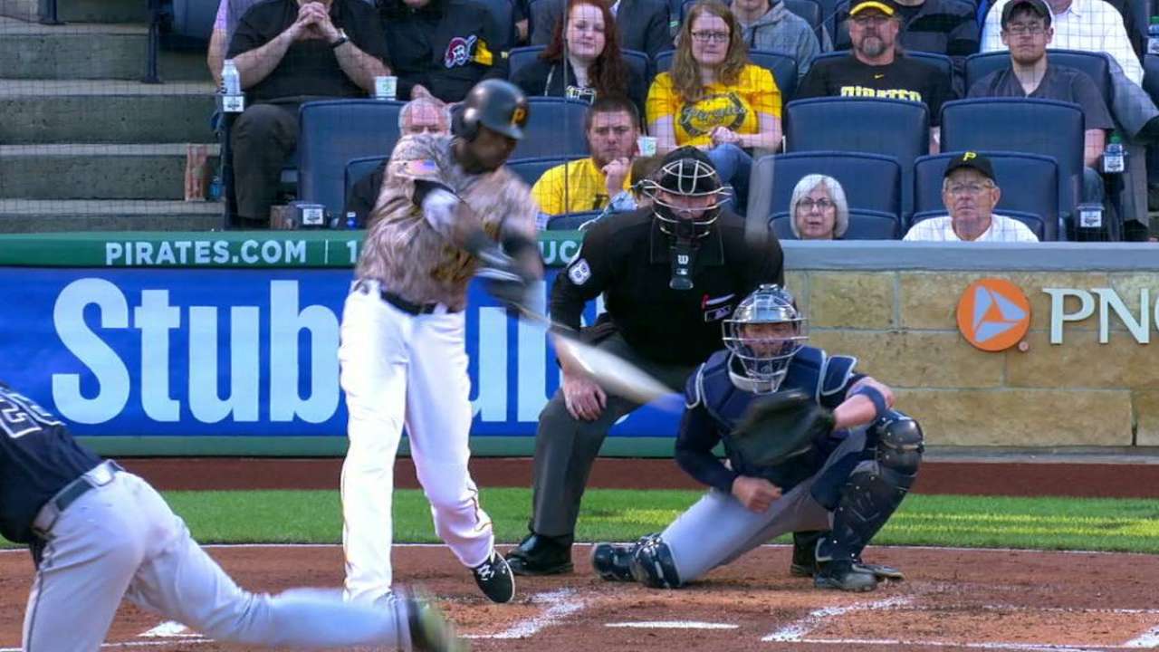 Polanco completing Bucs' impressive OF trio