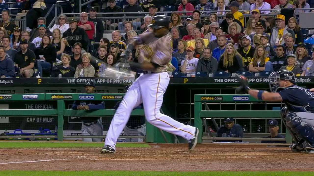 Polanco legs out a triple