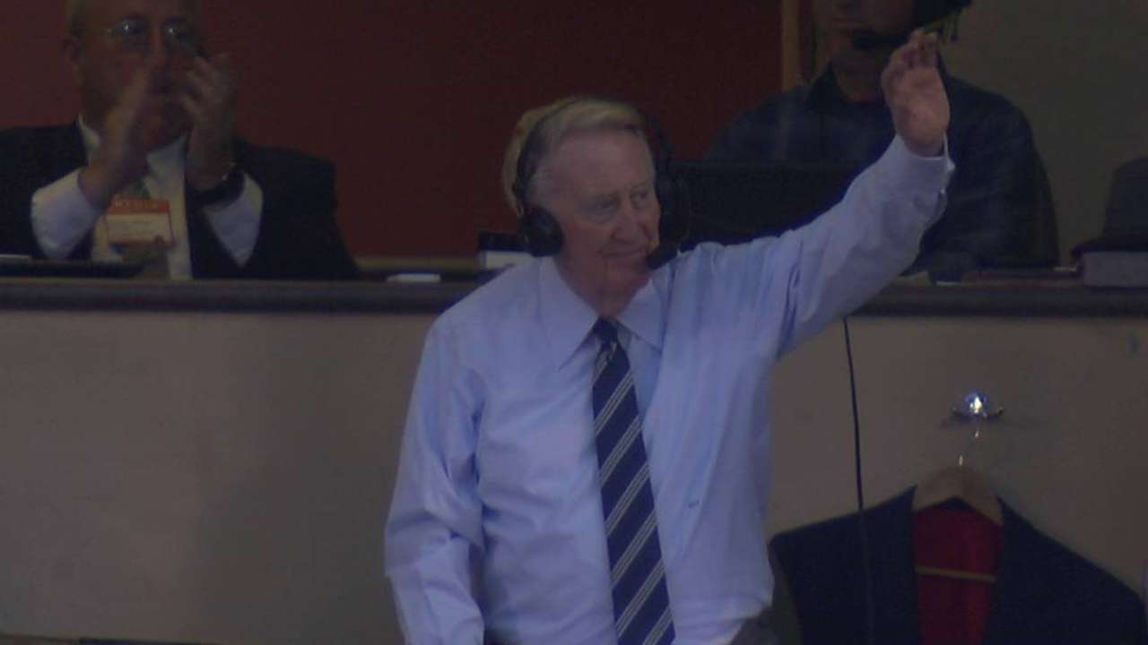 Angels honor Scully, present him with gifts