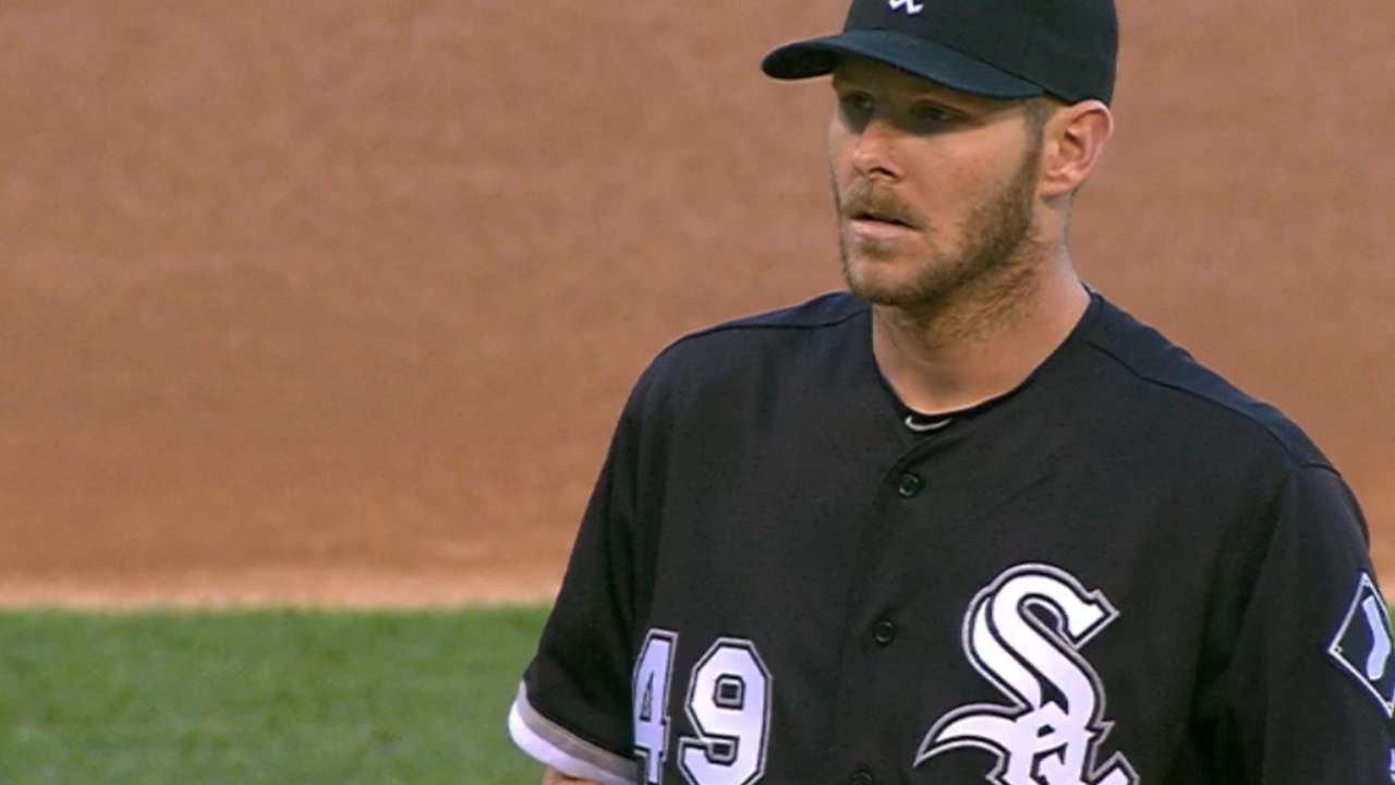 Sale pitches to finish, not blow hitters away