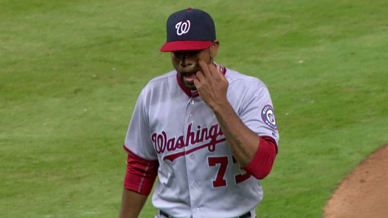 Rivero escapes jam in the 7th