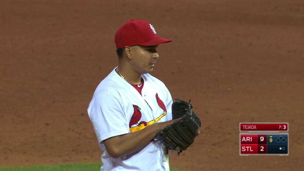Tejada takes the mound