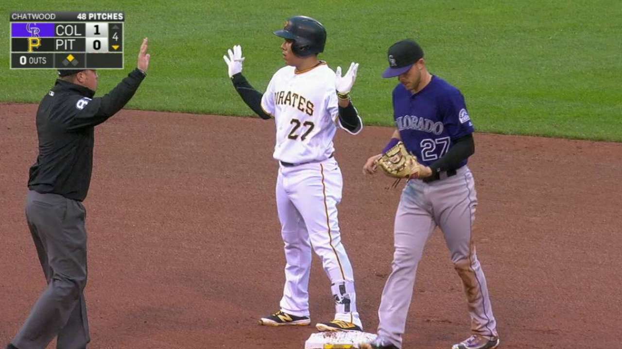 Kang hits double to start threat