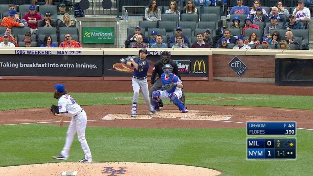 Flores' first Major League homer