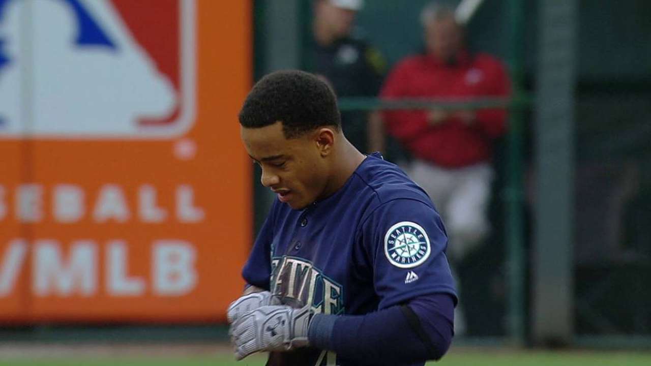 Marte hits off tee, maps rehab plans