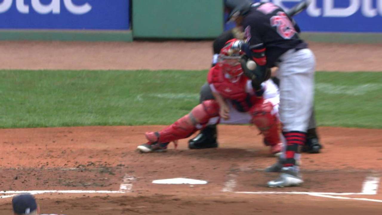 Davis hit by a pitch in the 2nd