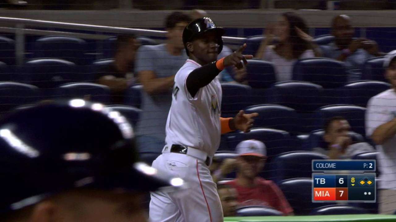 Hechavarria scores go-ahead run