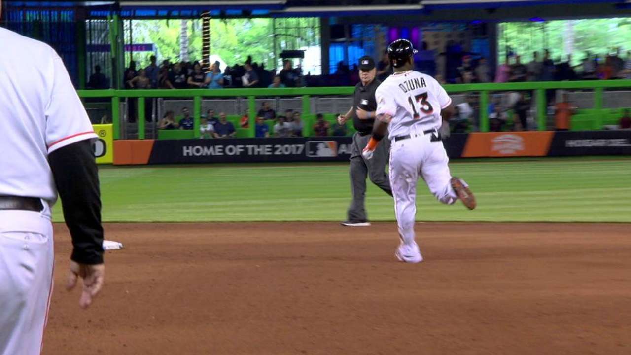 Ozuna's double to right