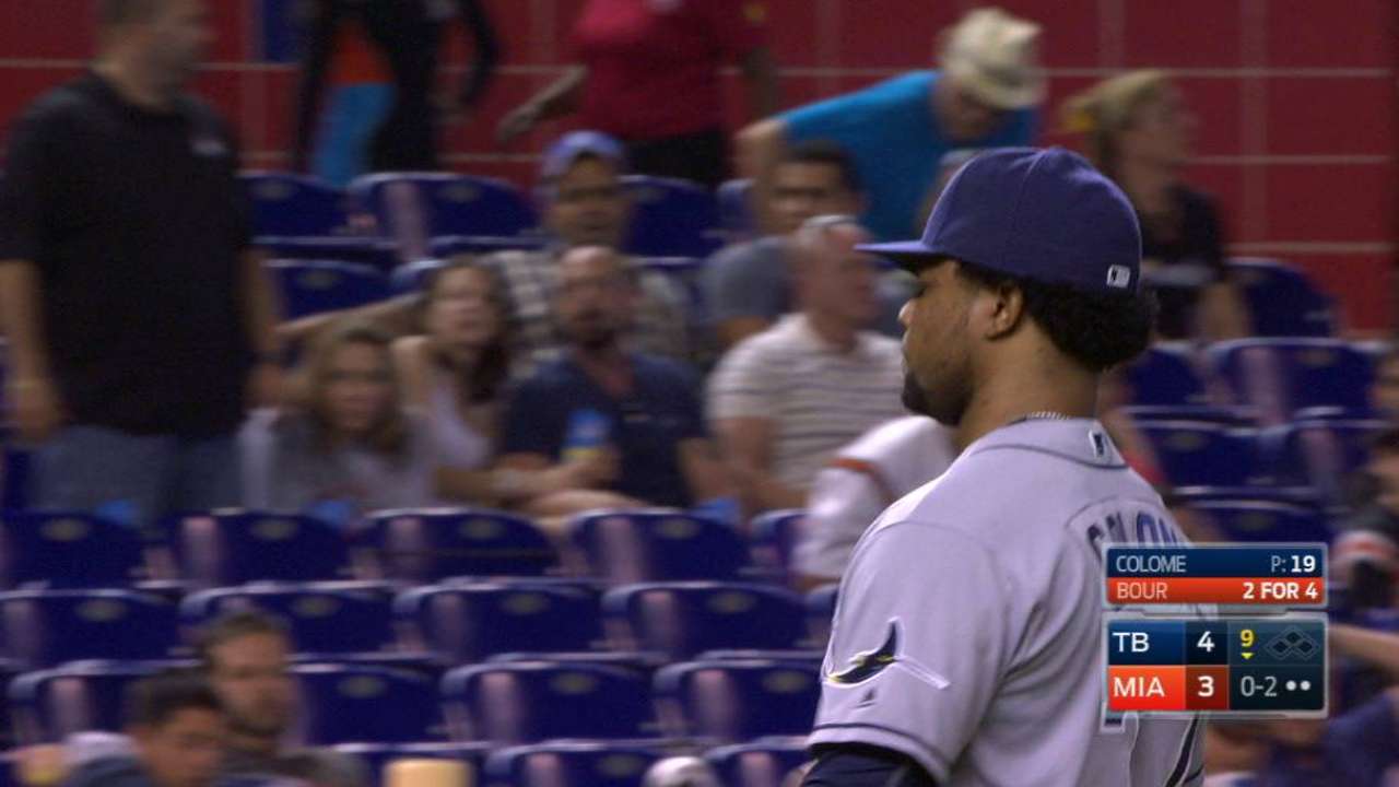 Colome earns six-out save