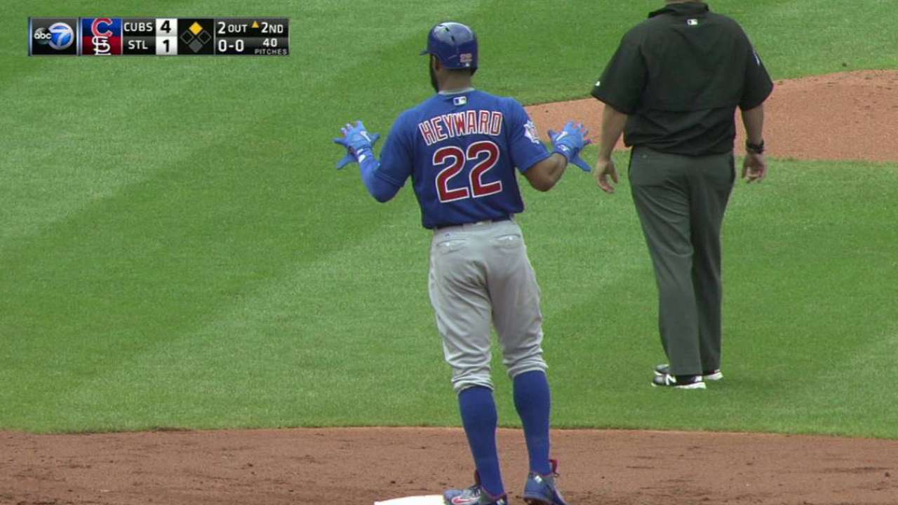 Heyward's two-run double