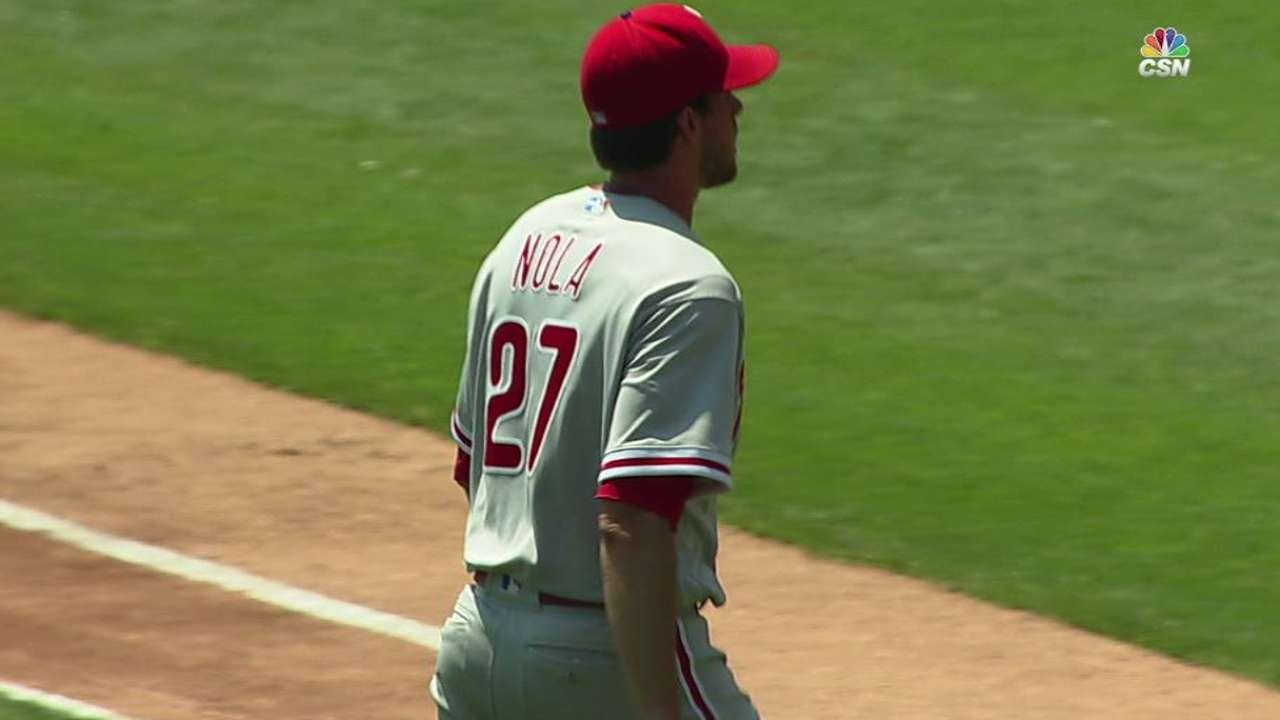Nola bears down in key moments to stifle Tigers