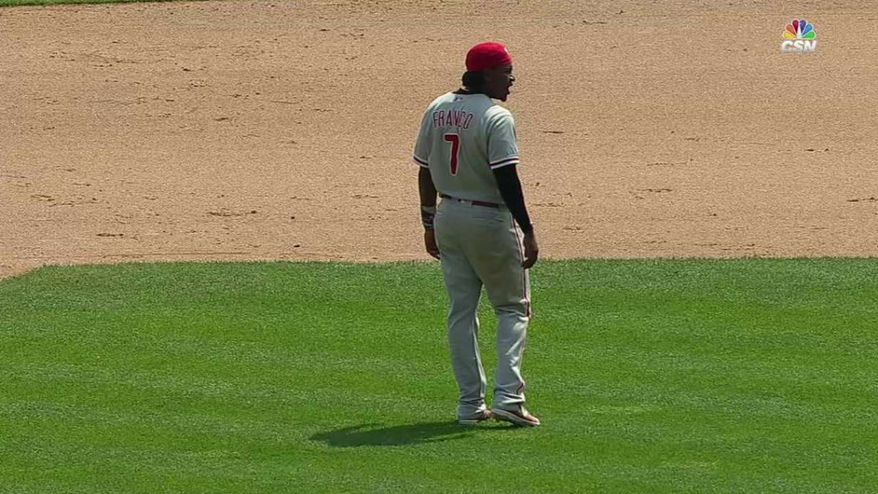 Franco injures ankle on slide, to be re-evaluated