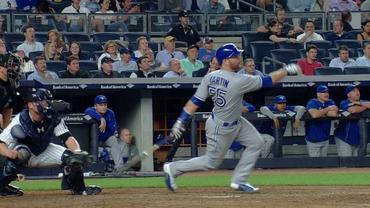 Martin spearheads Blue Jays' Bronx eruption