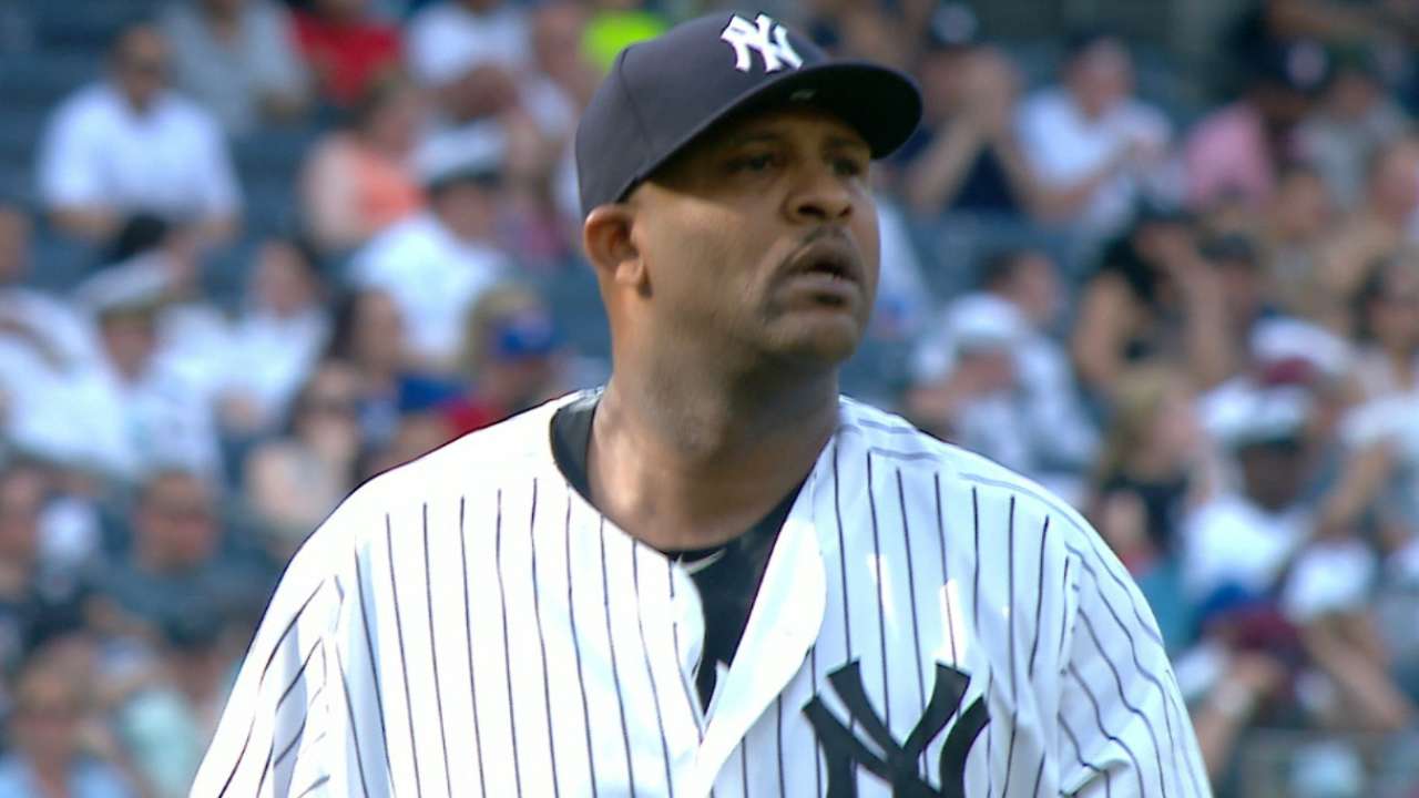 Mixing pitches, Sabathia in sustained groove