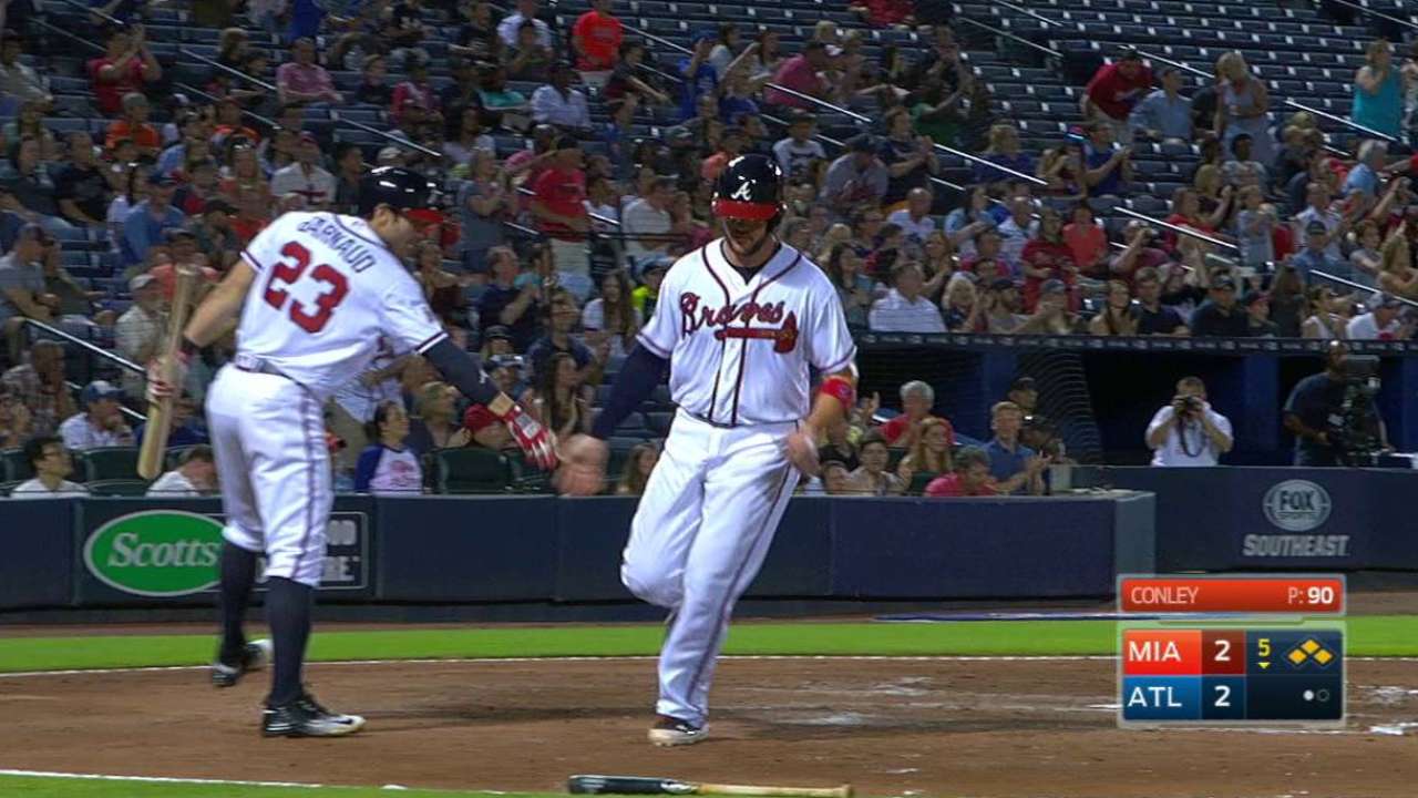 Markakis' 2-run hit lifts Braves over Marlins