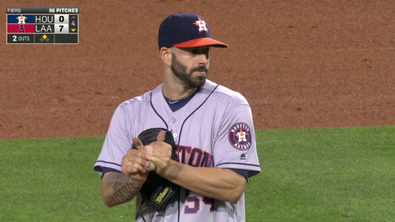 Six-run third frame is Fiers' undoing in loss
