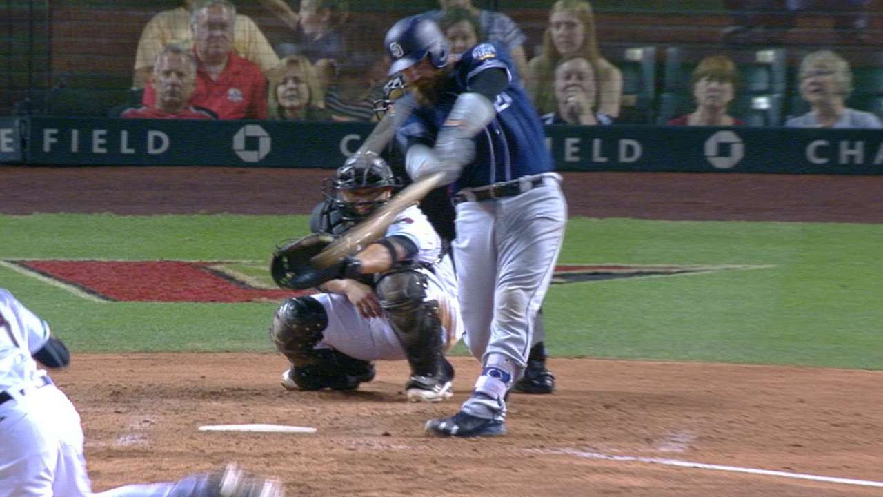Padres' three homers in the 5th