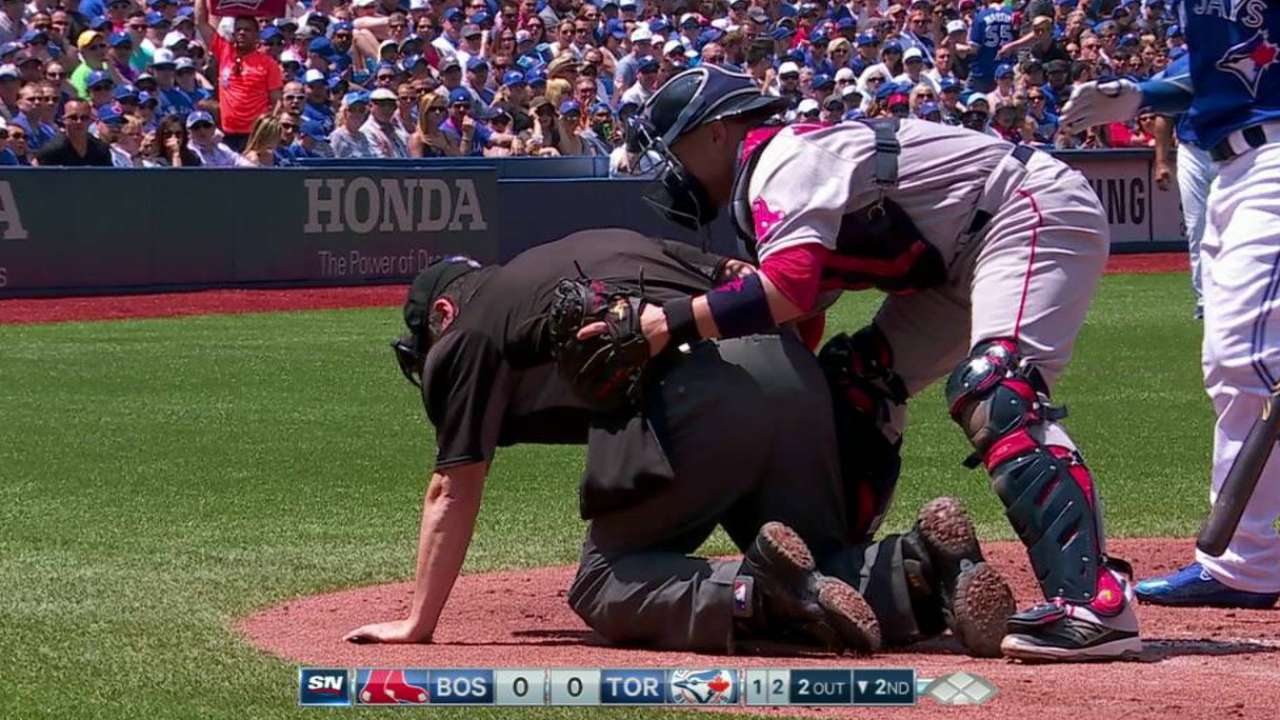Umpire leaves the game