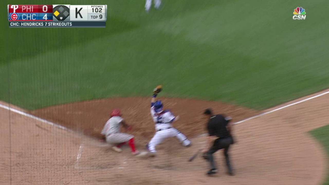 Galvis hit above ankle, but it doesn't slow him