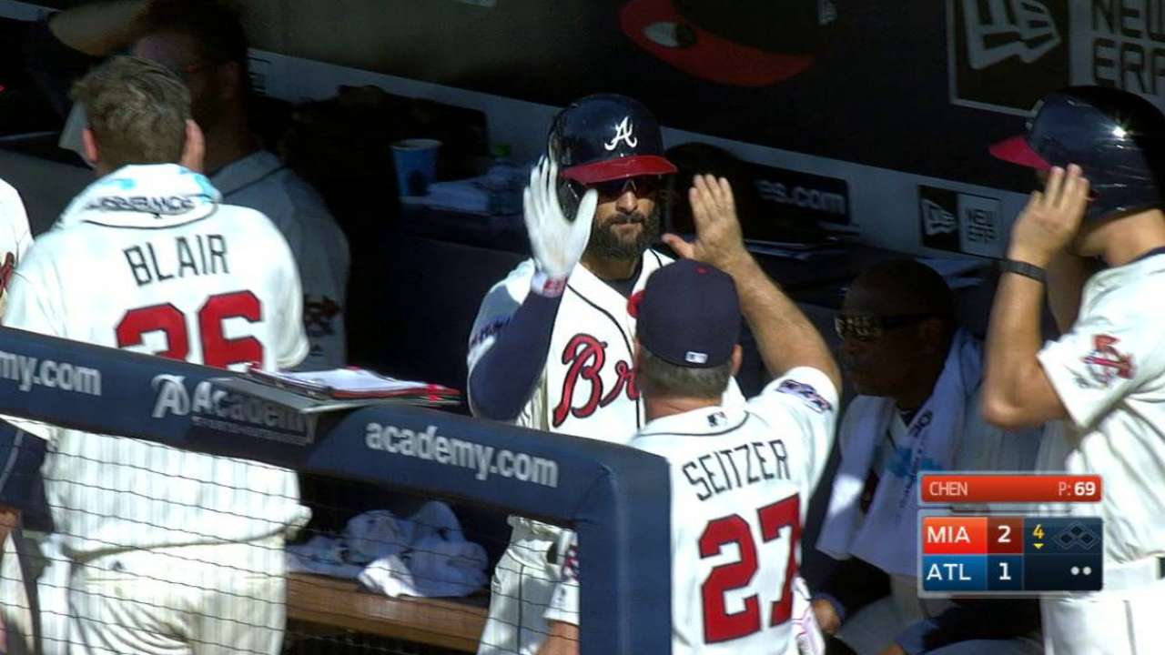 Home sweet home as Braves bats erupt vs. Marlins