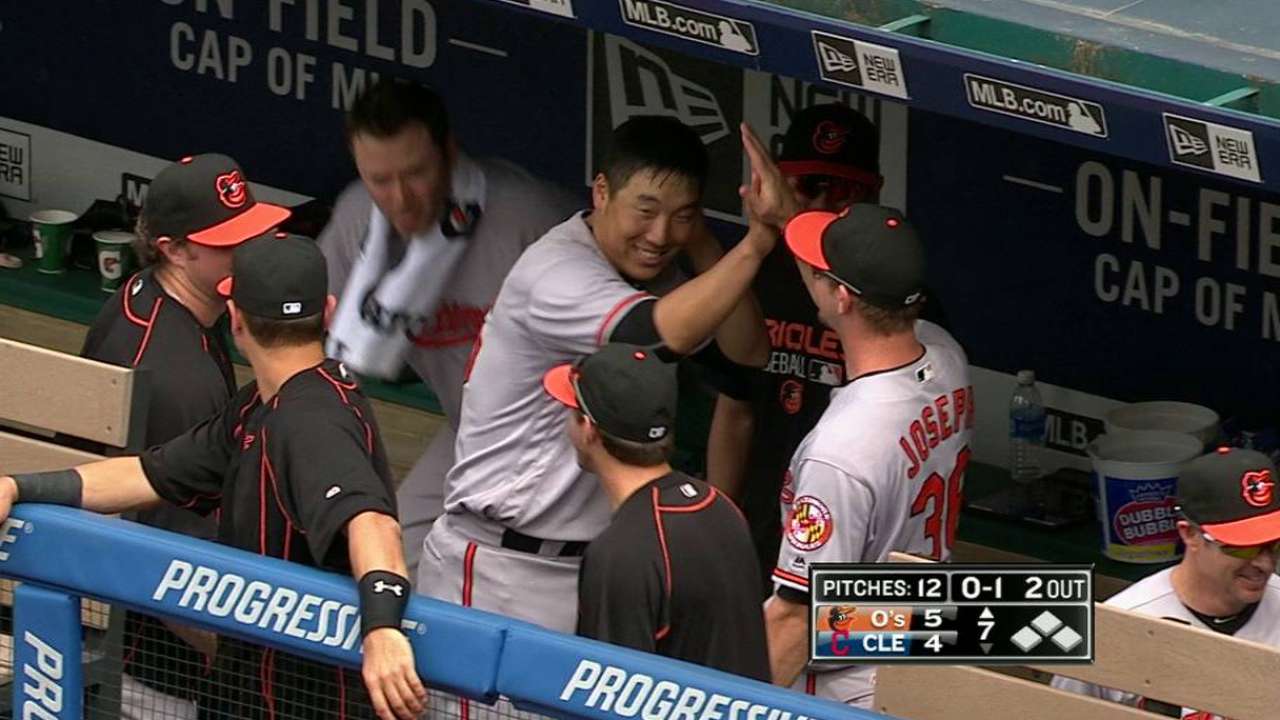 Kim crushes first homer of career in O's win
