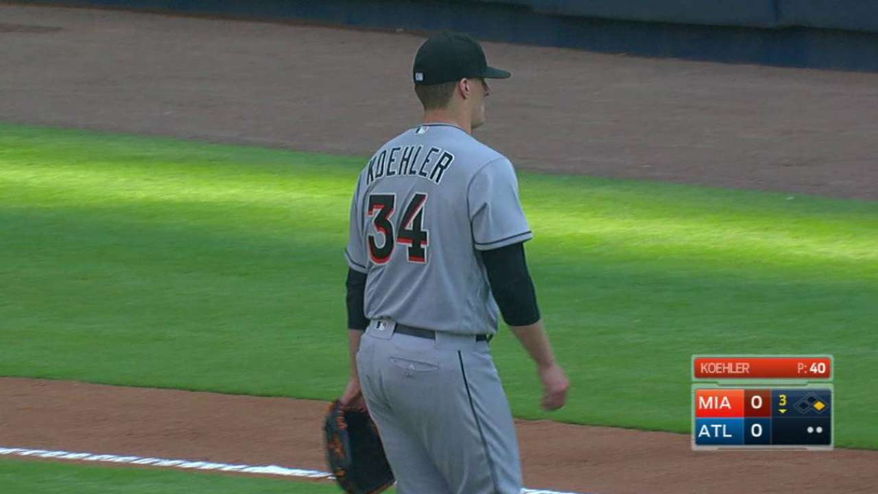 Marlins solve Braves behind Koehler, Dietrich