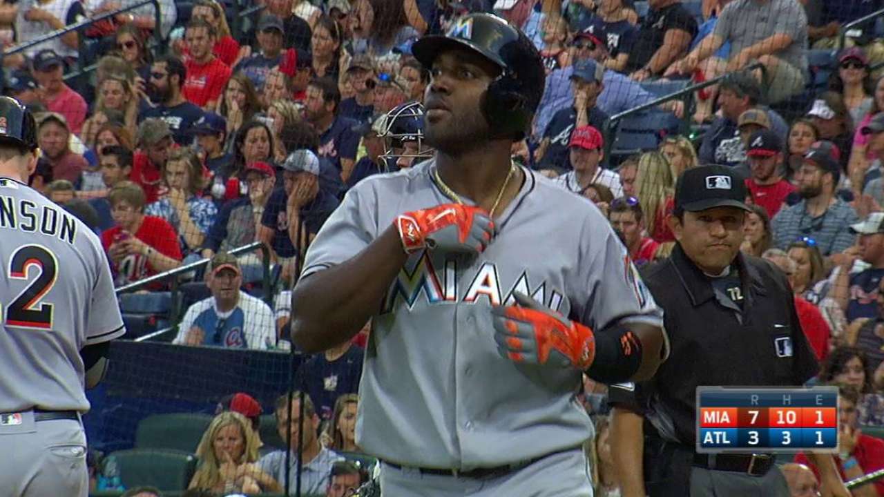 Ozuna's solo blast to center