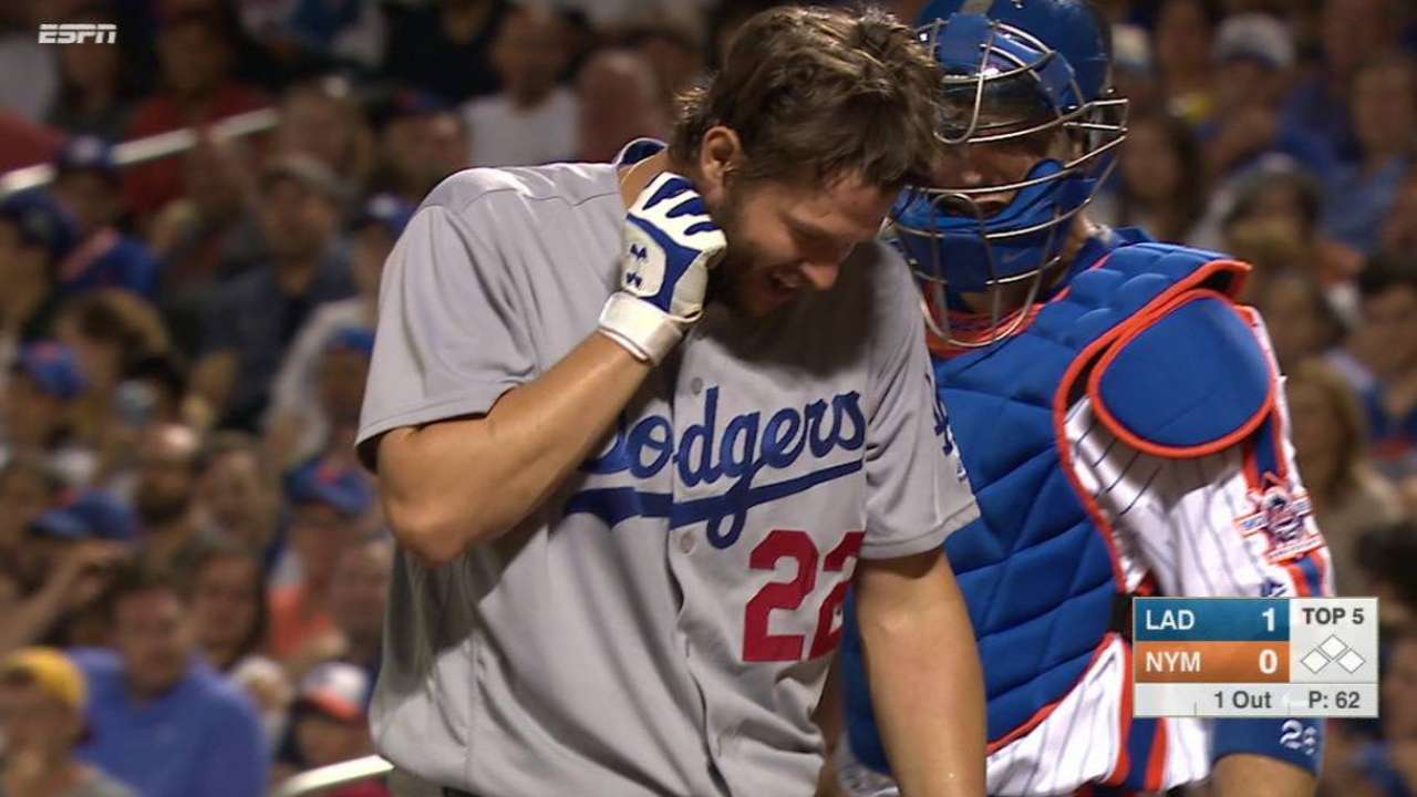 Kershaw hits himself with bat