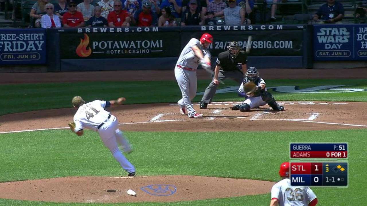 Adams' RBI double