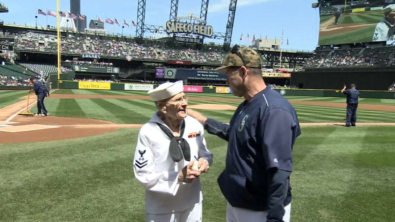 Burke Waldron's first pitch