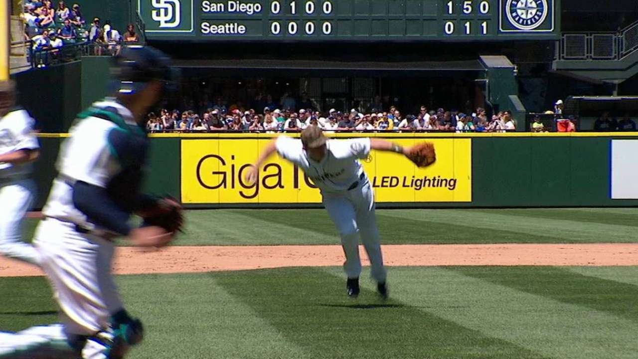 Seager's barehanded play
