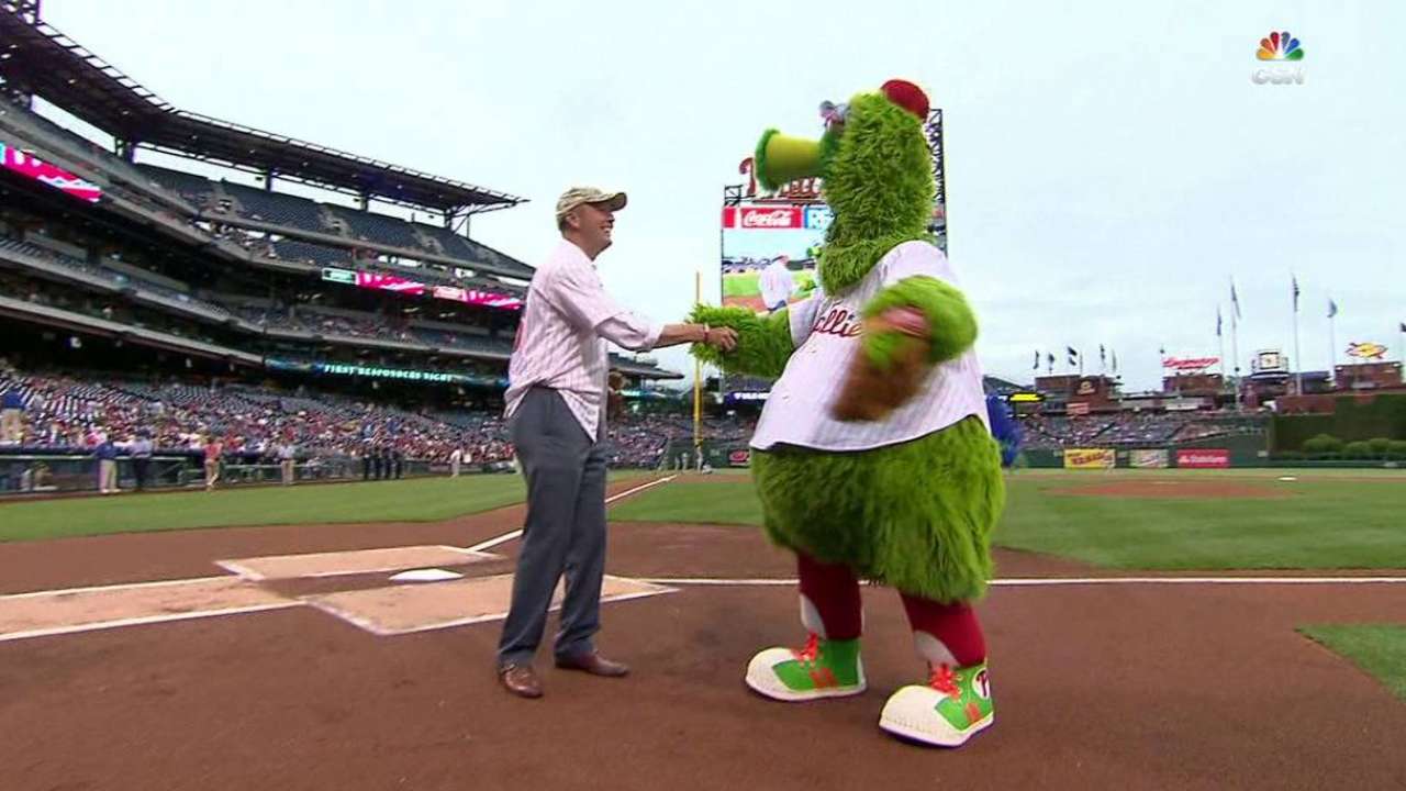 Army Under Secretary returns for first pitch