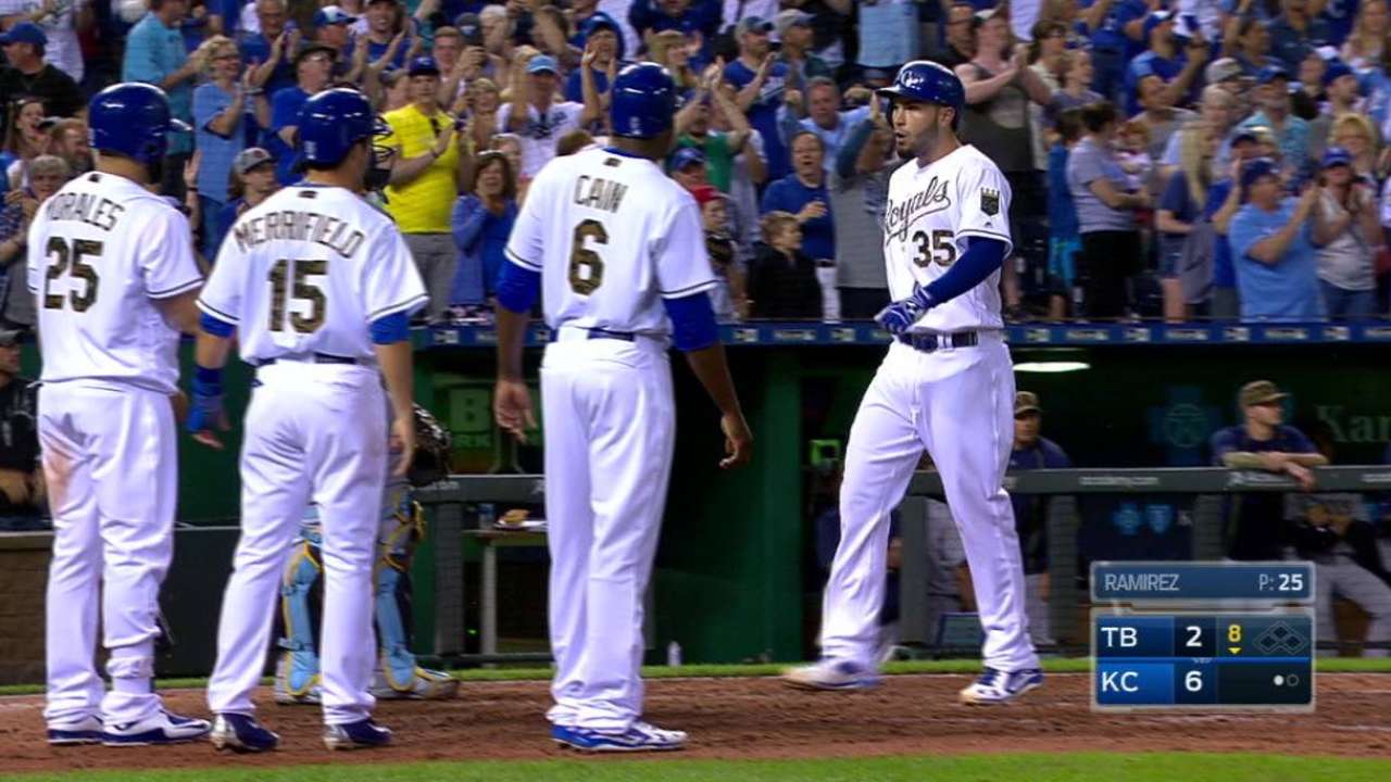 Eight is great: Royals push past Rays