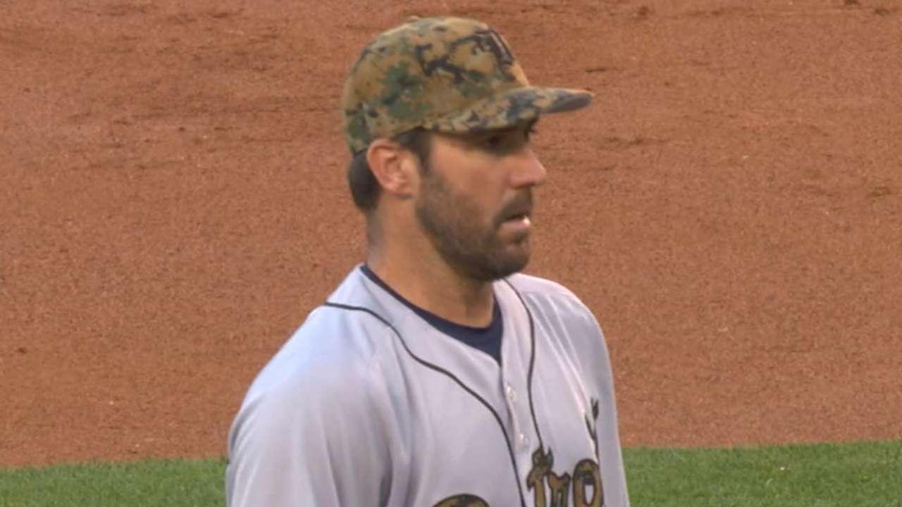 Verlander strikes out seven