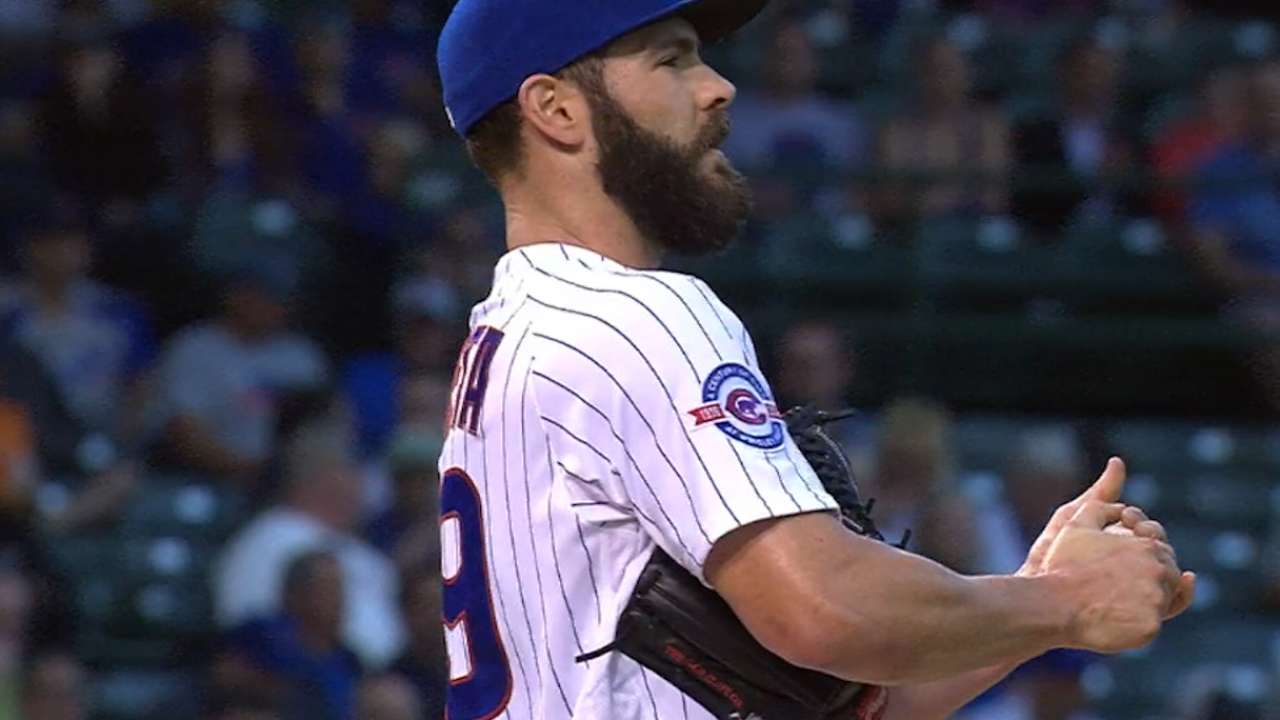 Arrieta strikes out eight