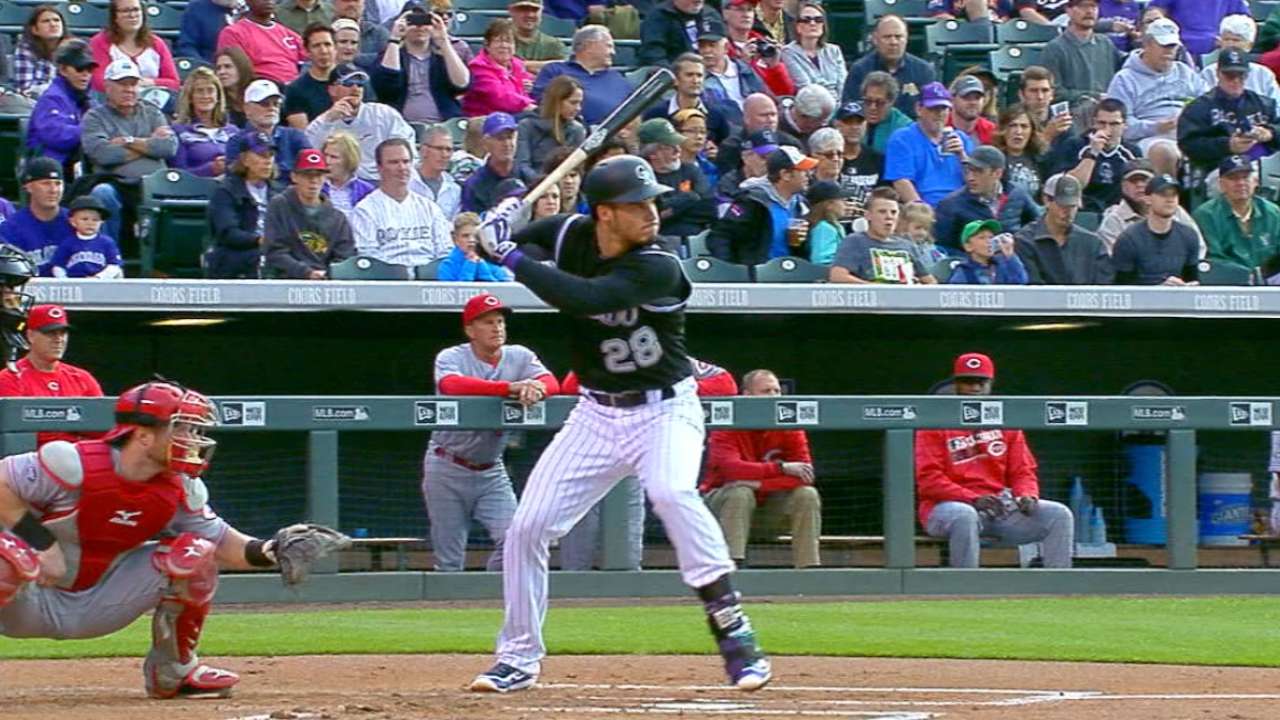 Rockies score five in the 1st