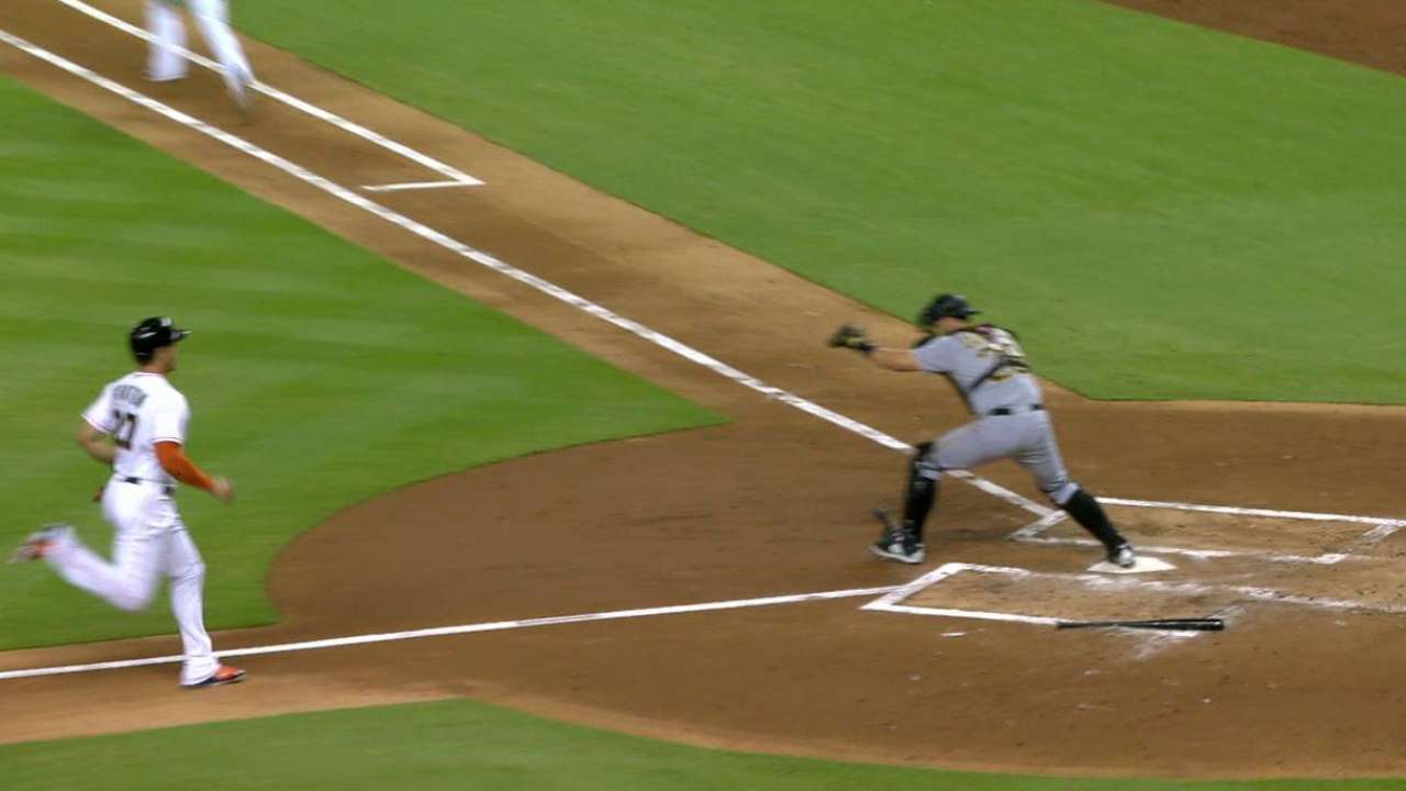 Freese gets Stanton out at home