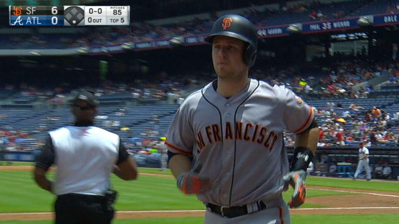 Giants' three-homer 5th inning